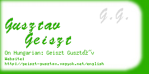 gusztav geiszt business card